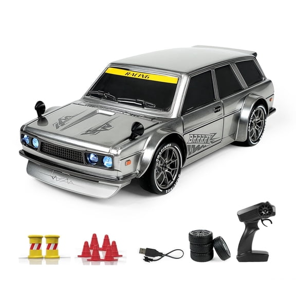 BRRRRT RC Drift Car 1:24 2.4GHz 4WD High Speed Remote Control Cars Vehicle with LED Lights, 20KM/H Mini RC Race Car Toys for Boys Kids Adults