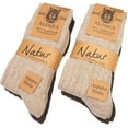 thumbnail image 1 of BRUBAKER 4 Pairs Alpaca Wool Socks - Fine Knit Socks for Women and Men - Unisex Socks Thin Knit, 1 of 1