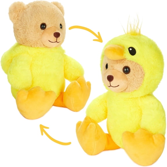 BRUBIES Teddy Duck - 10 Inch Teddy Bear in Duck Costume with Hood - Cuddly Toy for Cosy Adventures