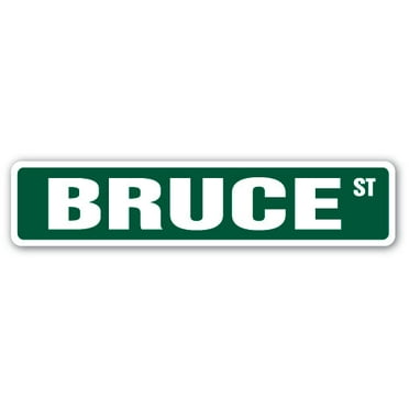 BRUCE Street Sign Childrens Name Room Sign | Indoor/Outdoor |  24" Wide