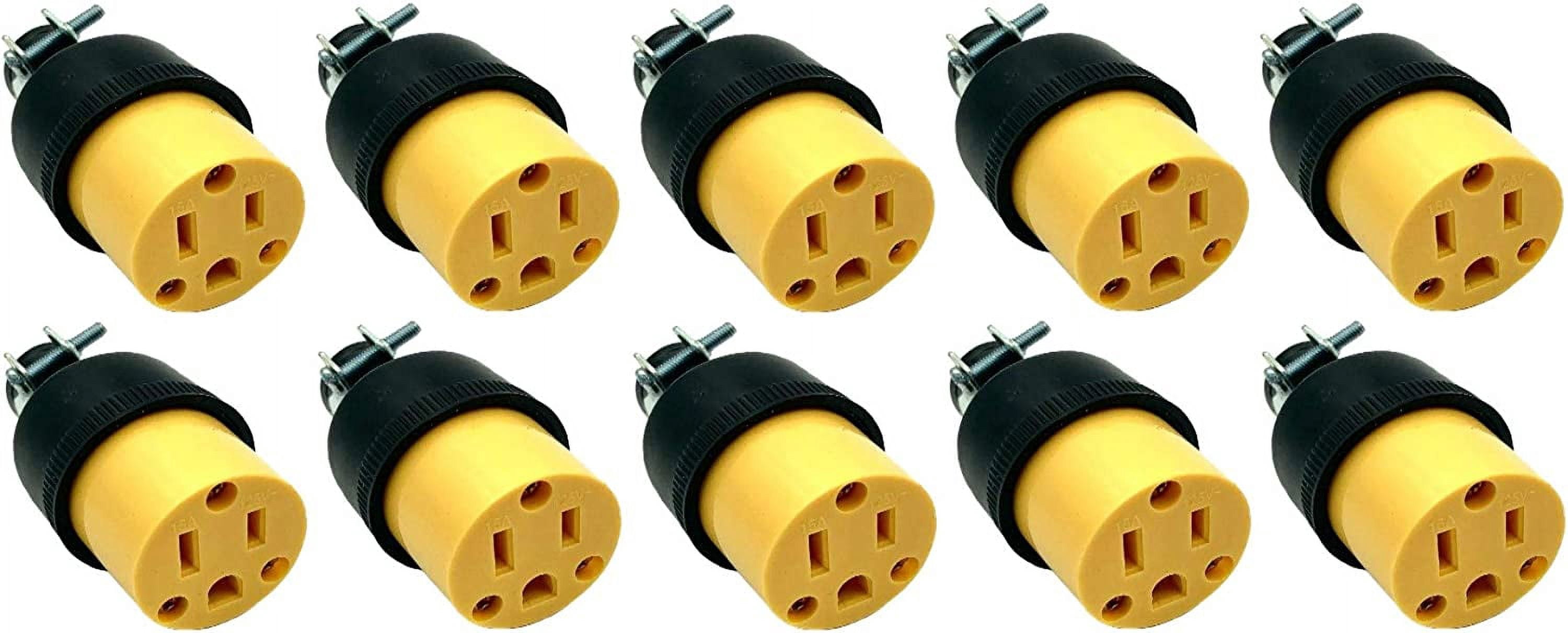 BRUFER 320203 Heavy Duty Female Electrical Plug 3-Prong 125V 15A - 3 ...