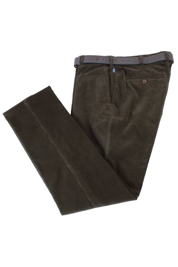 Parma B Fine Cord Trousers - Khaki Green