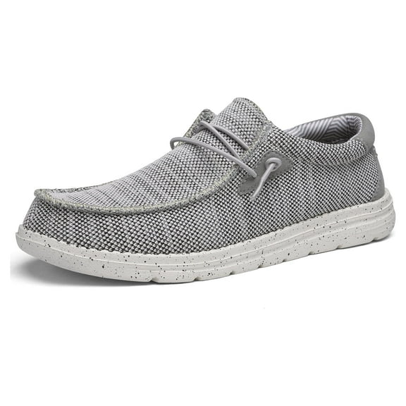 BRUNO MARC Mens Slip On Loafers Lightweight Casual Boat Shoes Comfort Walking Shoes GREY Size 12