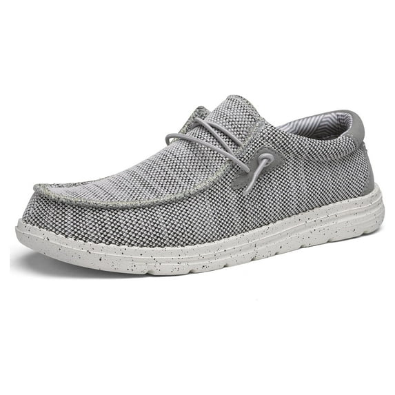 BRUNO MARC Mens Slip On Loafers Lightweight Casual Boat Shoes Comfort Walking Shoes GREY Size 13