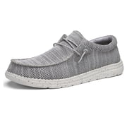 BRUNO MARC Mens Slip On Loafers Lightweight Casual Boat Shoes Comfort Walking Shoes GREY Size 9