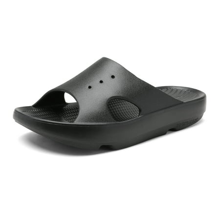 BRUNO MARC Women’s Slide Lightweight Recovery Sandals with Arch Support SBSA2213W BLACK Size 12