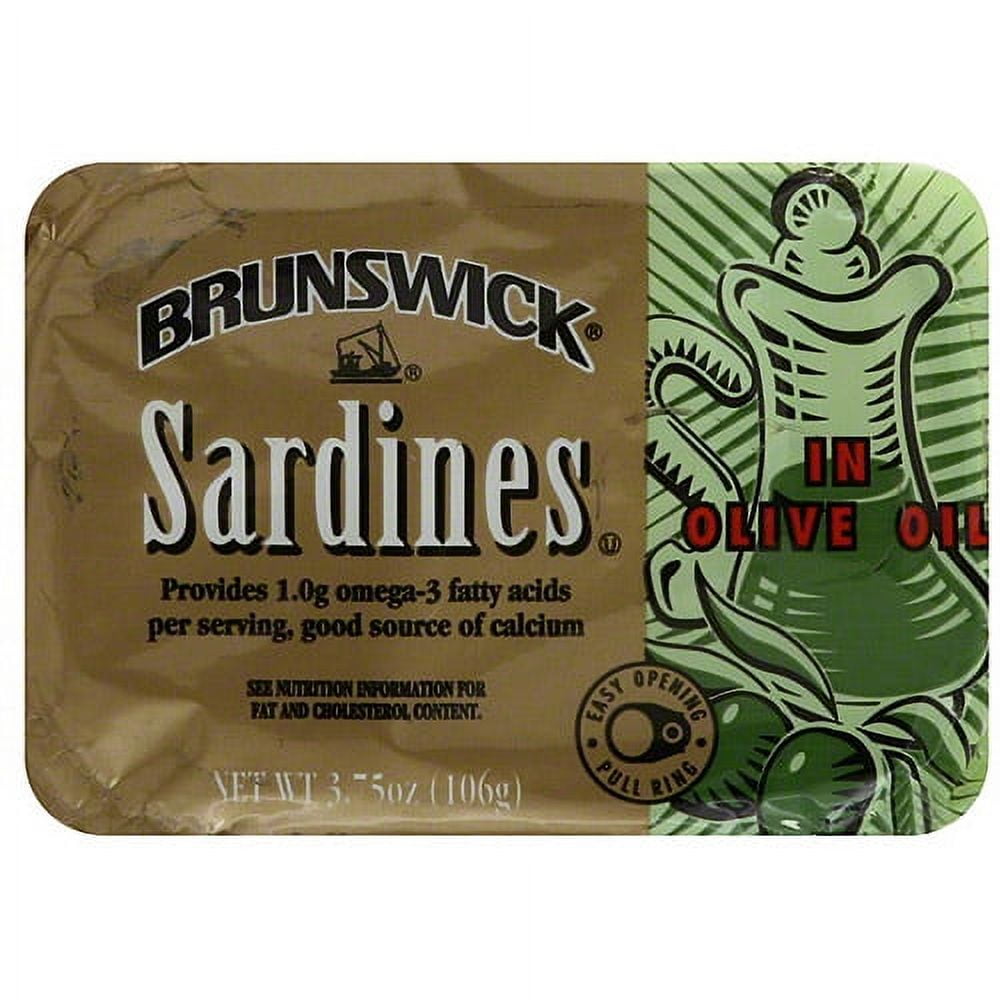 BRUNSWICK Wild Caught Sardine Fillets in Olive Oil, 18 Cans Walmart