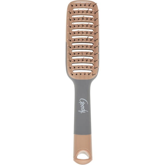 Goody Detangle It Vented Hair Brush, Quick Drying Detangler with Flexible Bristle, Use as a Detangling or Styling Brush to Tackle Tangles, Knots & Frizz, All Hair Types, Brown/Grey