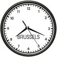 thumbnail image 1 of BRUSSELS TIME Wall Clock world time zone clock office business, 1 of 1