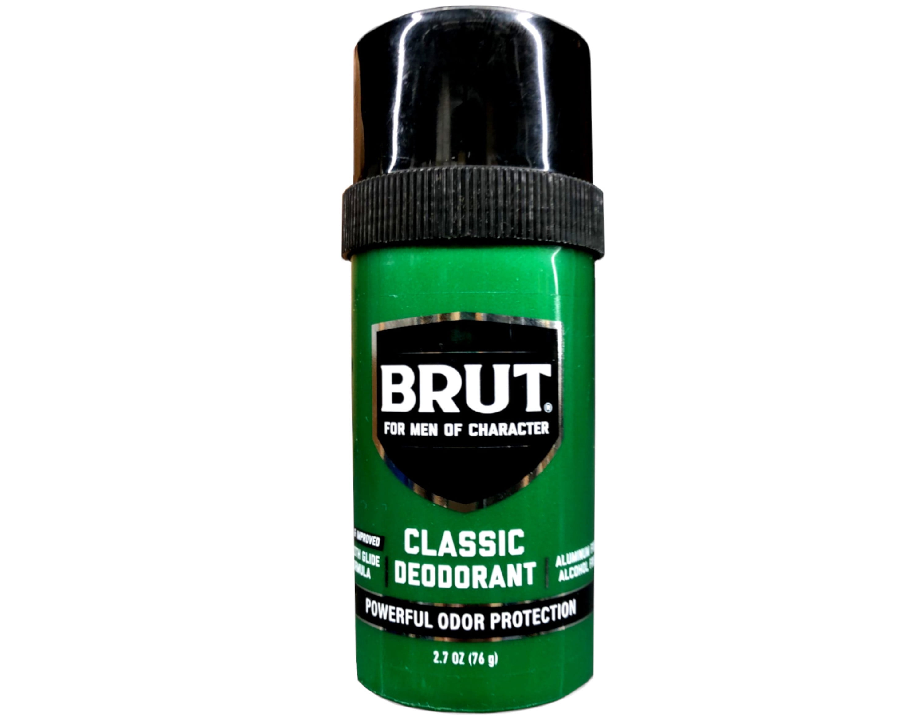 Brut Classic Round Deodorant for Men, Powerful Odor Protection, Aluminum Free, 2.7 OZ (Pack of 8)