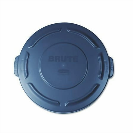 BRUTE Self-Draining Flat Top Lids for 20 gal Round BRUTE Containers, 19.88" Diameter, Gray | Bundle of 2