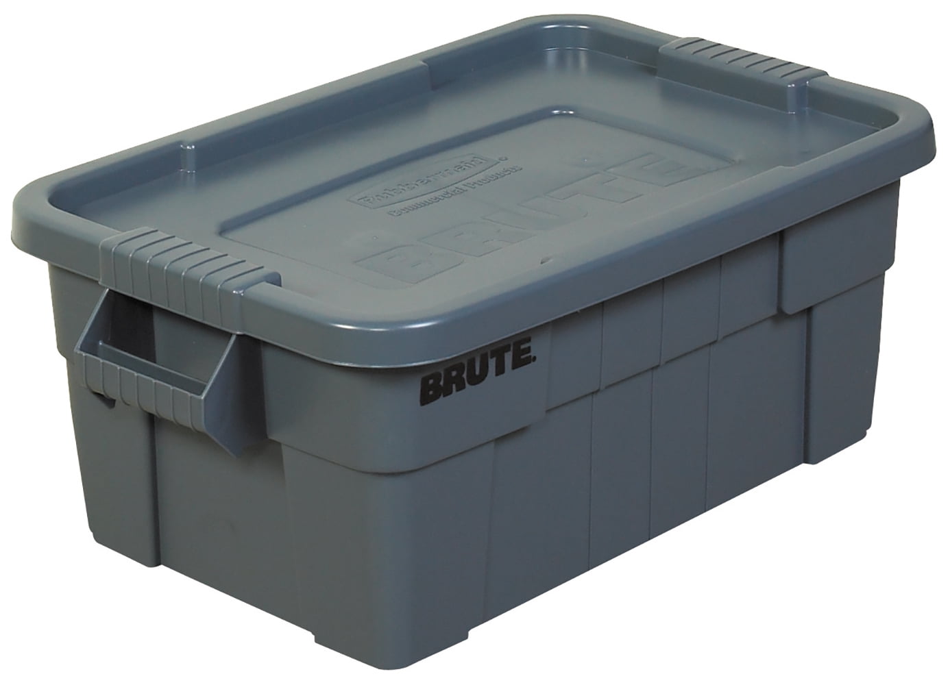 Rubbermaid 14 Gallon Brute Tote with Lid FG9S3000GRAY - 27-1/2 x 16-3/4 x  10-3/4 - Gray - Pkg Qty 6