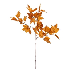 My Texas House Fall Faux Maple Leaf Stem, Yellow, 20"