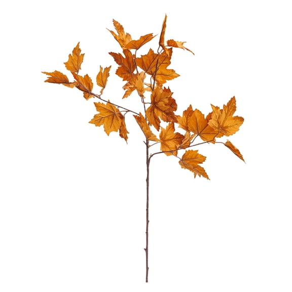 My Texas House Fall Faux Maple Leaf Stem, Yellow, 20"