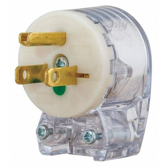 Straight Blade Plug, 5-15P, 15 A, 125V AC, 2 Pole, Screw Terminals, Grounded