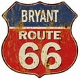 thumbnail image 1 of BRYANT Route 66 Sign Shield Metal Gift Man Cave Red 211110005254, 1 of 1