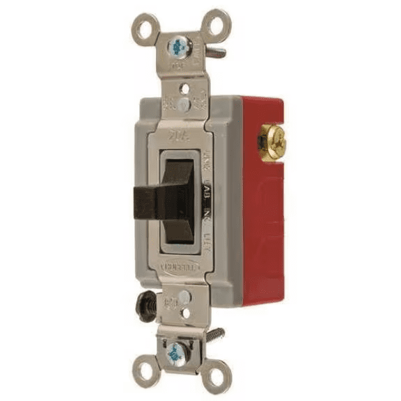 BRYANT Wall Switch 20A 120/277V SPDT Toggle Momentary 2 HP Brown Extra Heavy Duty Industrial