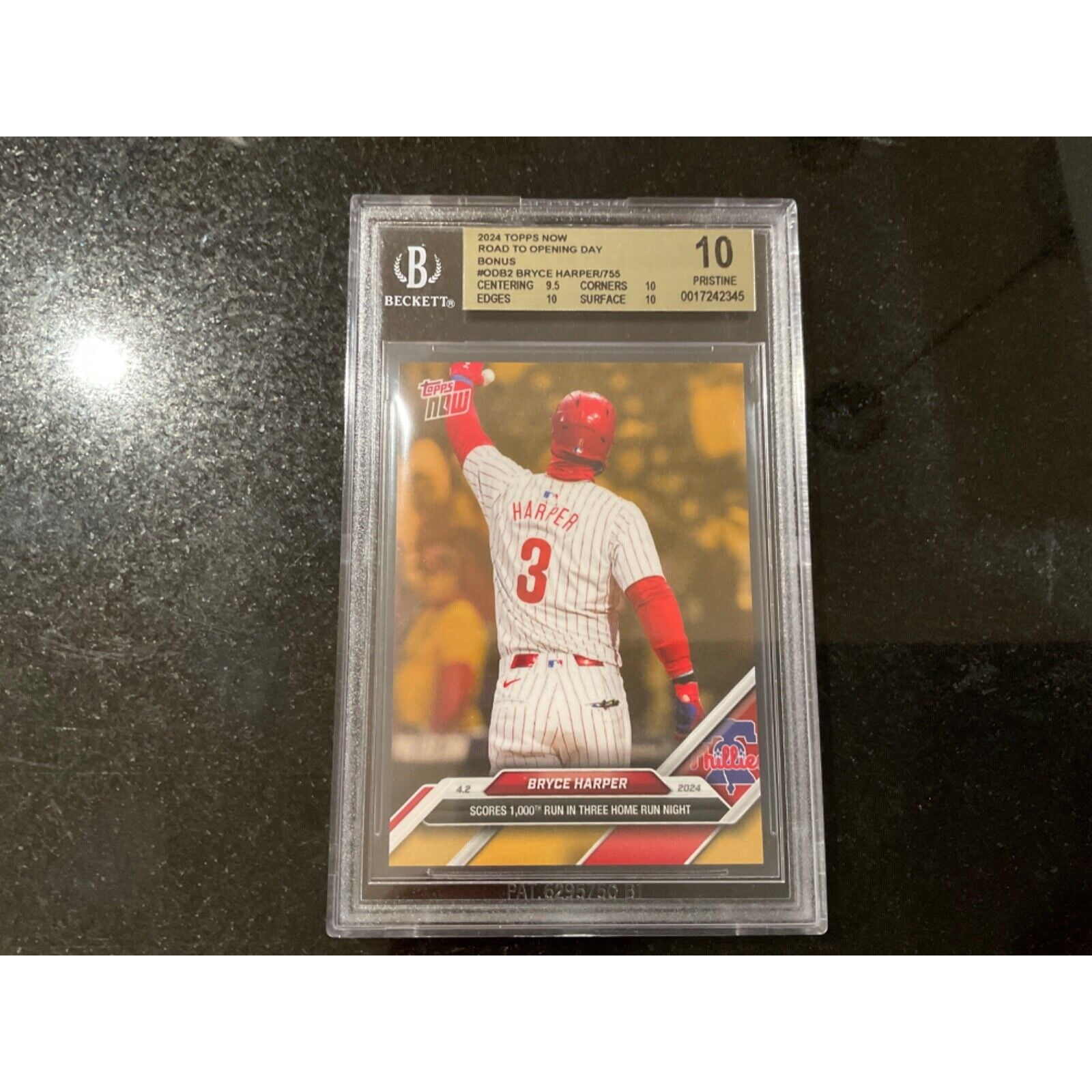 BRYCE HARPER 2024 Topps Now Road to Opening Day Bonus 3HR Game ODB2