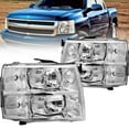 thumbnail image 1 of BRYGHT-For 2007-2014 Chevy Silverado 1500 2500HD 3500HD Chrome Headlights LH+RH Sets, 1 of 8