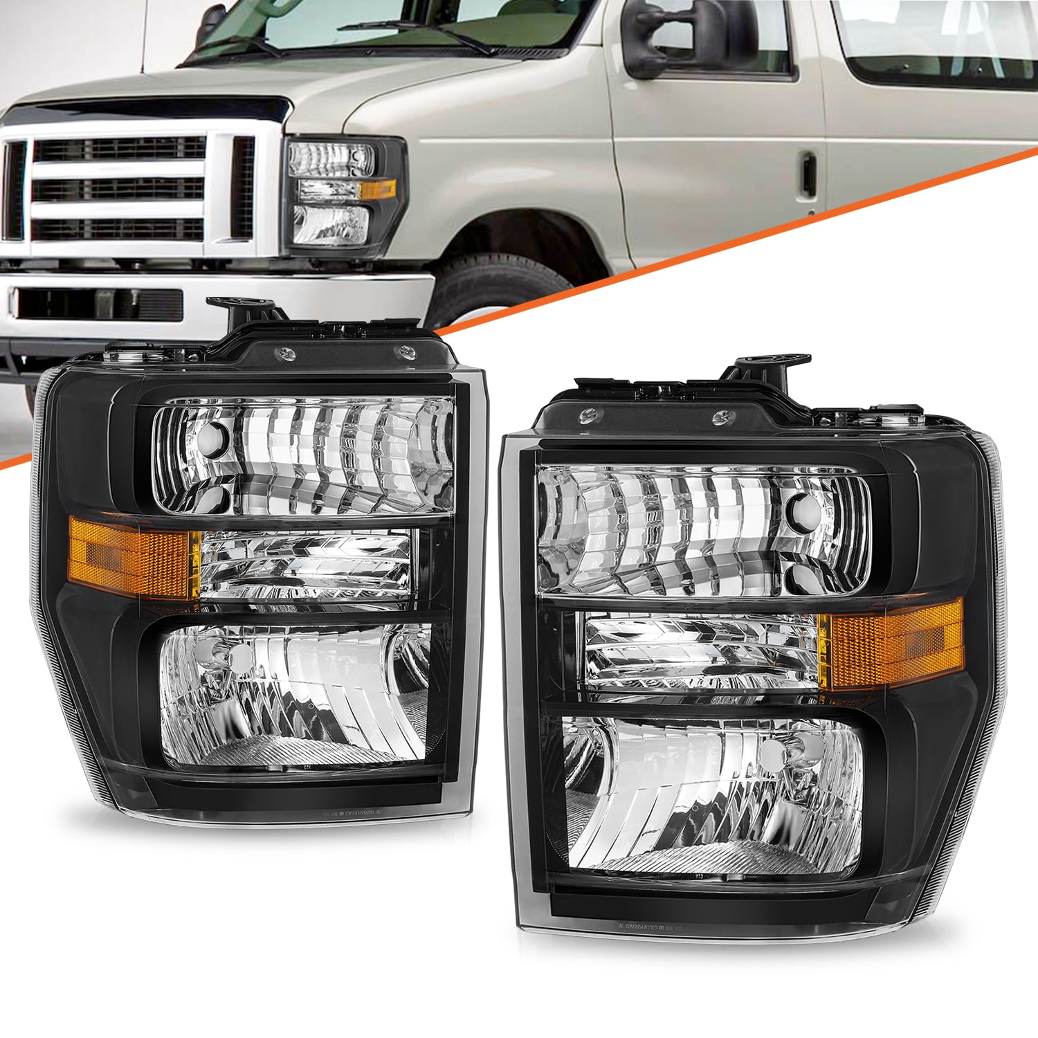 BRYGHT-For 2008-2014 Ford E150 E250 E350 E450 Superduty Halogen 