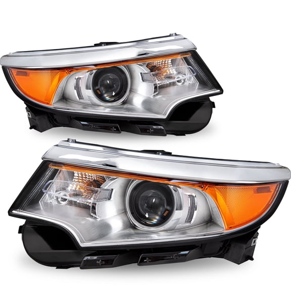 BRYGHT-For 2011-2014 Ford Edge Halogen DRL Headlights Driver & Passenger Set
