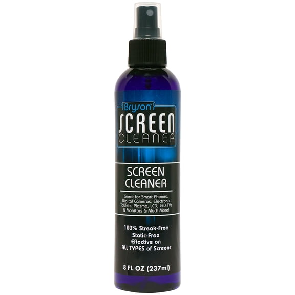 Bryson Screen Cleaner Spray, Anti-Static, Safe for all LED,LCD, OLED, Smart TV, Monitor Screens, Laptop, Computers, Auto, Truck and Car Displays, 8 ounce