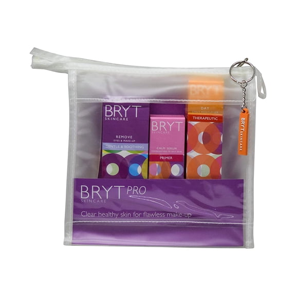 BRYT Skincare Pro Kit | For Flawless Makeup Application & Base. Clean, Nourish, Protect and Prime Skin for a Professional Finish | Choose Your Bag Color (White)
