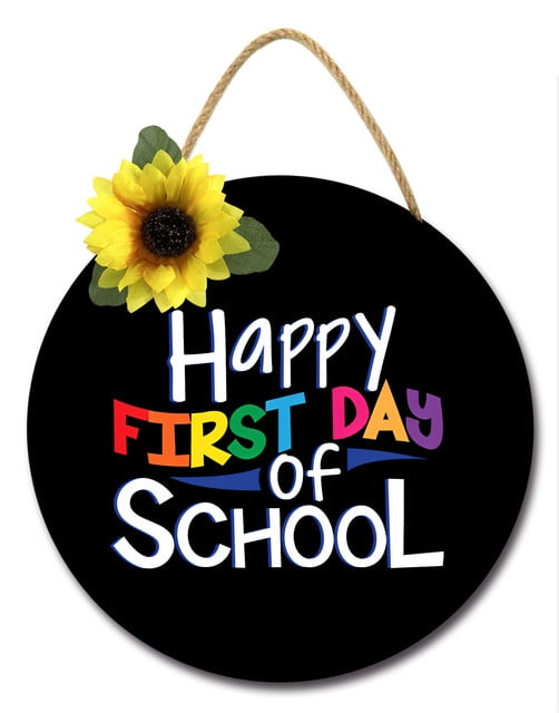 BRillianthy Happy First Day of School Board Signs Wooden for Classroom ...