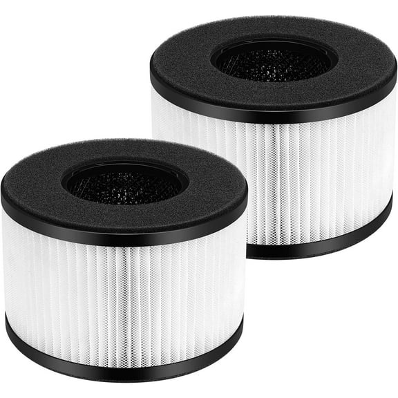 BS-03 True HEPA Replacement Filter for PARTU BS-03 Air Purifier Part U, Part X and Slevoo BS-03 HEPA Air Purifier, 3-in-1 filtration with H13 True HEPA Filter, Activated Carbon Filter, Pack of 2