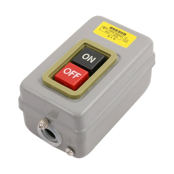 Uxcell BS 230B AC500V 7.5KW SPST On/Off Control 3-Phase Locking Power Pushbutton Switch