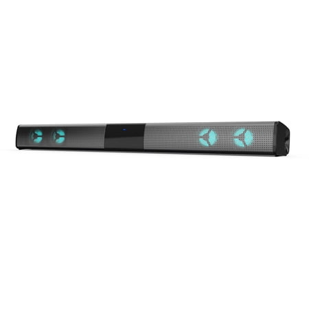 BS-28E Soundbar RGB Ambient Light Audio BT Speaker Home Theater Echo Wall Speaker Colorful RGB Ambient Light Three Lighting Modes Customization Quad Speaker + Duct Design