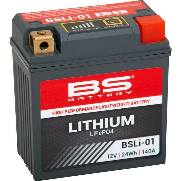BS Battery BSLI-01 Lithium Battery for Motorcycle, ATV, UTV, Powersport Vehicle