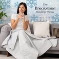 thumbnail image 1 of Brookstone Cooling Throw Gray, Solid Print, Nylon Polyethylene, Knit, 1 Piece, Standard Size, 1 of 12