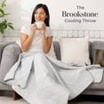thumbnail image 1 of Brookstone Cooling Throw Gray, Solid Print, Nylon Polyethylene, Knit, 1 Piece, Standard Size, 1 of 12