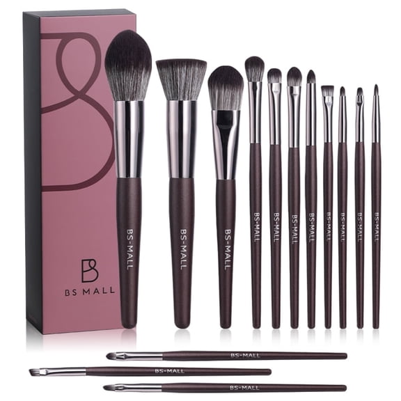 BS-MALL 14-Piece Pearlized Makeup Brush Set | Key Highlights Stylish Aesthetics Skin-Gentle Shed-Resistant Makeup Brush