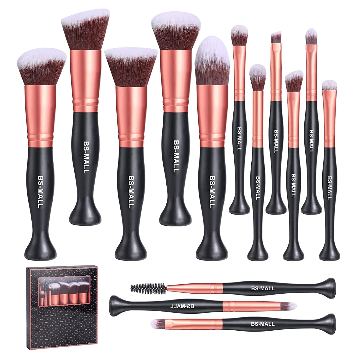 BS-MALL Stand Up Makeup Brushes Premium Synthetic Foundation