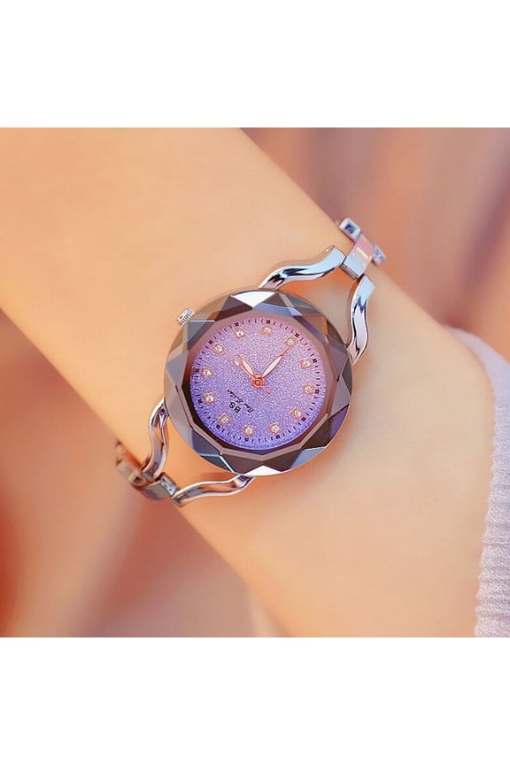 BS New Bracelet Watch Rhinestone Sunset Glow Glitter Surface Dream Starry Sky Surface