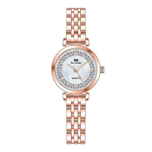 BS New Style Watch Full Diamond Ins Style Small Just with Light Luxury Women's Watch Quartz Watch Popular Fashion