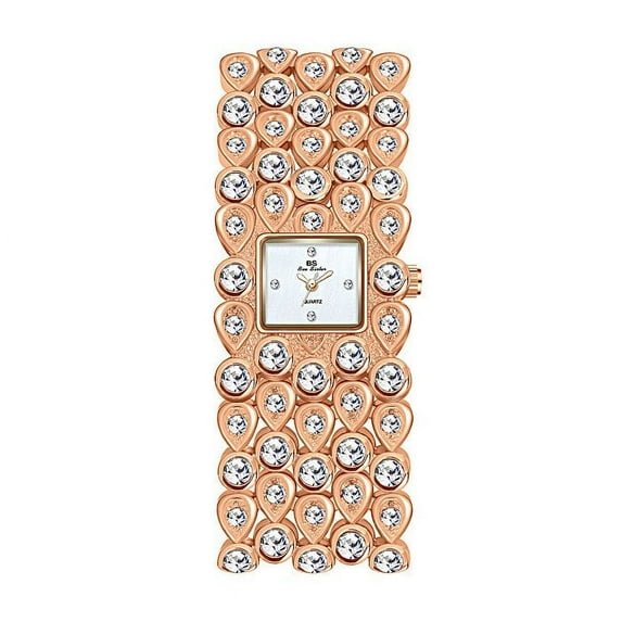 BS New Watch Chain Watch Bracelet Light Luxury Women's Watch Full of Diamonds Quartz Watch Fashion