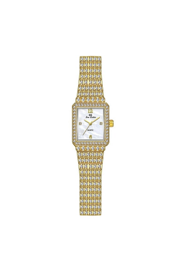 BS New Watch Chain Watch Fritillary Women's Watch Full of Diamonds Quartz Watch Popular Fashion