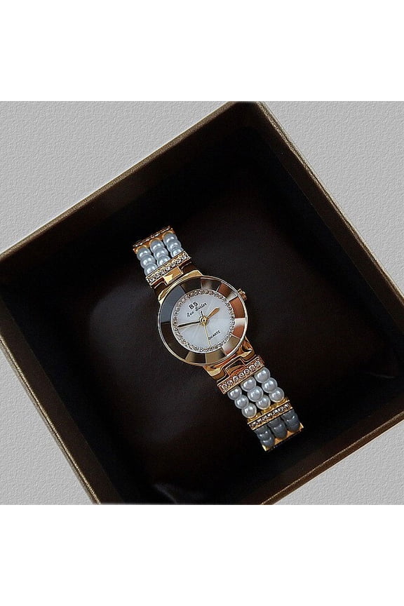BS New Watch Chain Watch Full Diamond Fritillary Beads Women's Watch Quartz Watch Popular Fashion