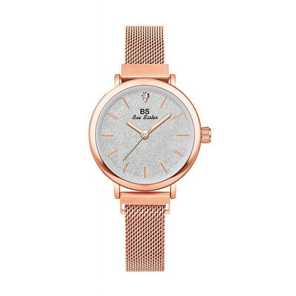 BS New Watch Chain Watch Magnet Belt Women's Watch Quartz Watch Popular Fashion Glitter Surface
