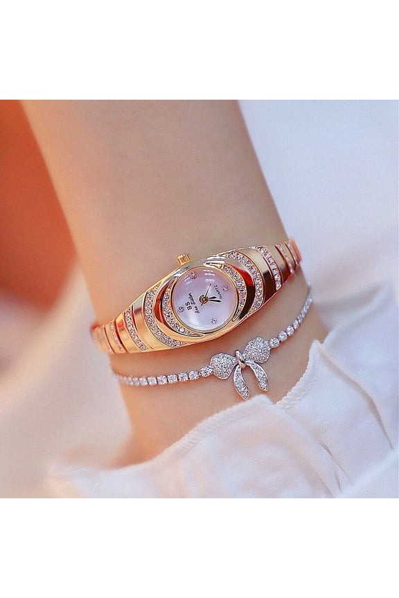 BS New Watch Chain Watch Oval Small Chain Women's Watch Quartz Watch Popular Fashion New Korean Style