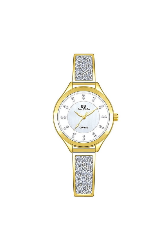 BS New Watch Chain Watch Stereo Rhinestone Women's Watch Full of Diamonds Quartz Watch Popular Fashion New