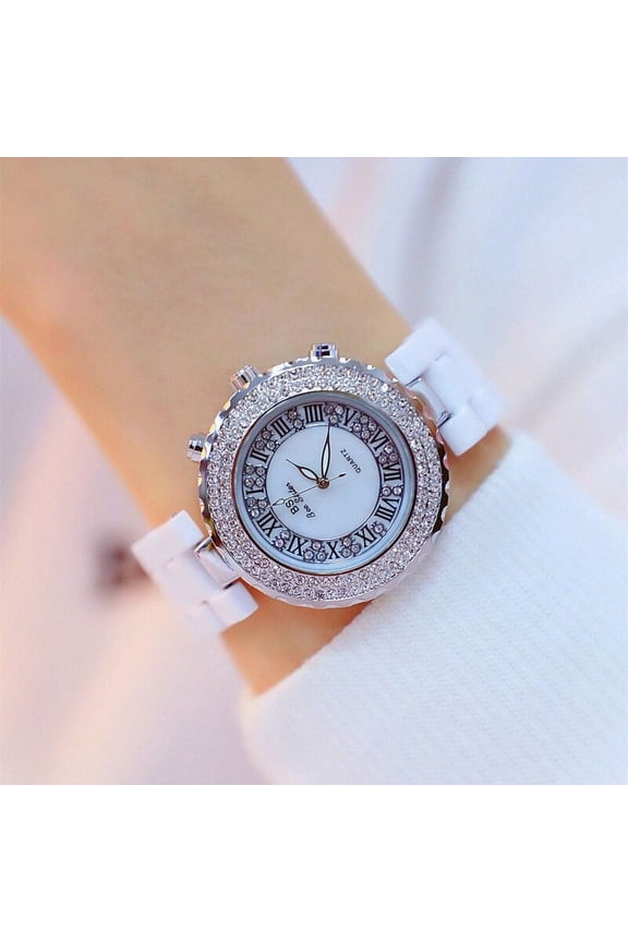 BS New Watch Chain Watch Women's Quartz Watch Popular Fashion Large Ceramic