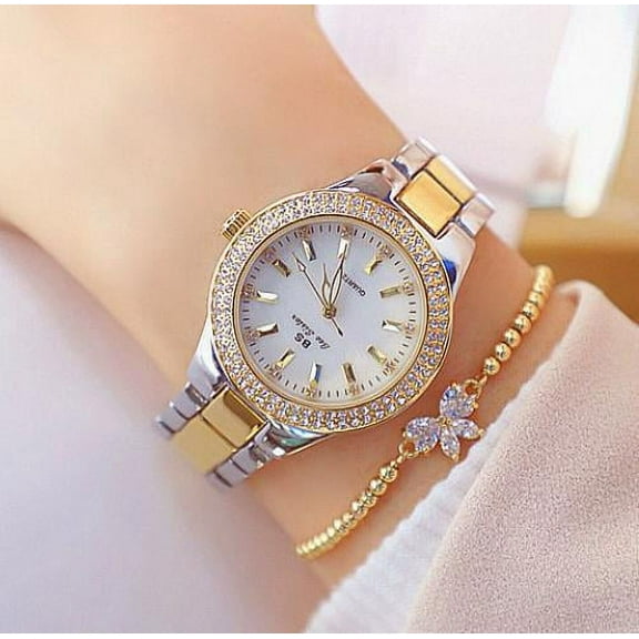 BS New Watch Chain Watch Women's Watch Full of Diamonds Quartz Watch Popular Fashion