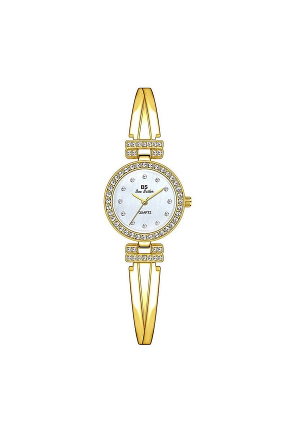 BS New Watch Cross Small Chain Female Student Watch Quartz Watch Popular Fashion New Korean Style Temperament