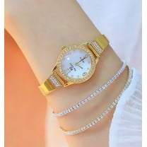 BS New Watch Small Chain Watch Women's Watch Full of Diamonds Quartz Watch Popular Fashion New