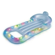 Bluescape LED Pool Lounge – Inflatable Light-Up Floating Lounger with Waterproof Color-Changing LEDs