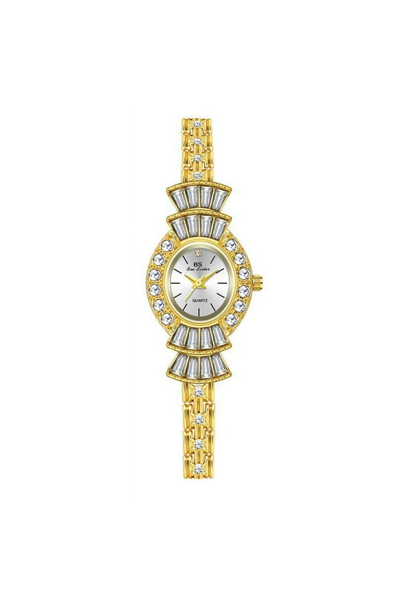 BS Retro Small Golden Watch Genuine Special Interest Light Luxury New Mid-Ancient Elegantquality Hand Women's Watch